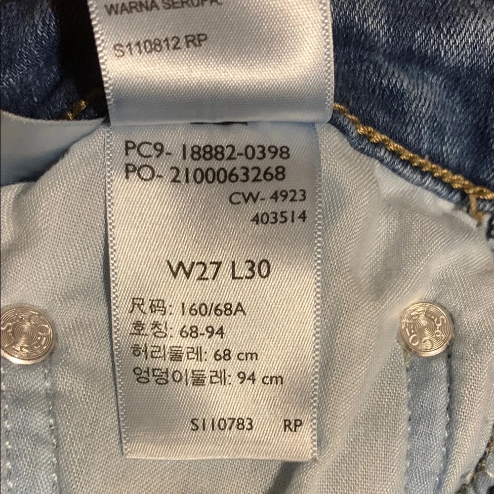 Levi's Blue Skinny Jeans with Faded Distress